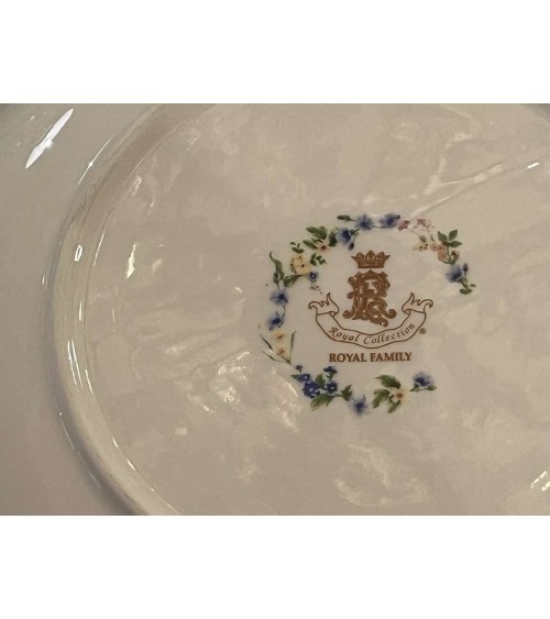 Set of 6 "Spring Easter" Dessert Saucers - Royal Family -  - 