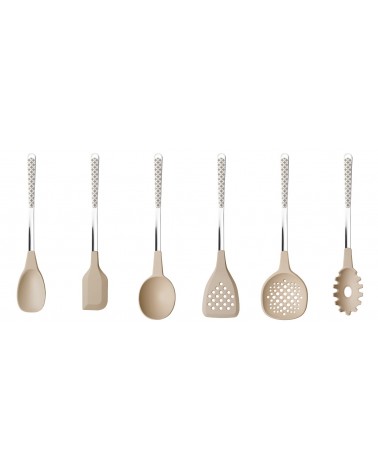 Set de 6 Ustensiles de Cuisine Optique - Couverts Neva - 