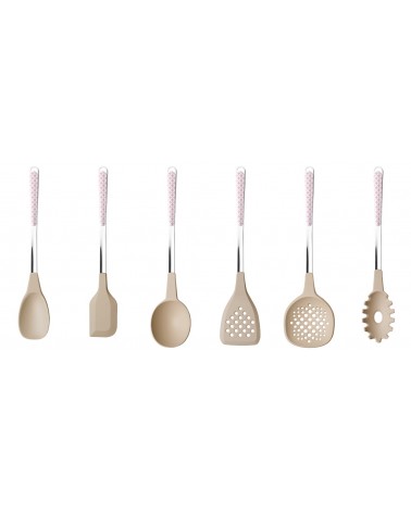 Set de 6 Ustensiles de Cuisine Optique - Couverts Neva - 