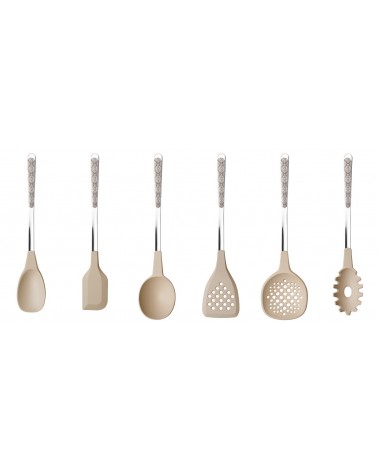 6-Piece Damask Kitchen Utensils Set - Neva Posateria -  - 