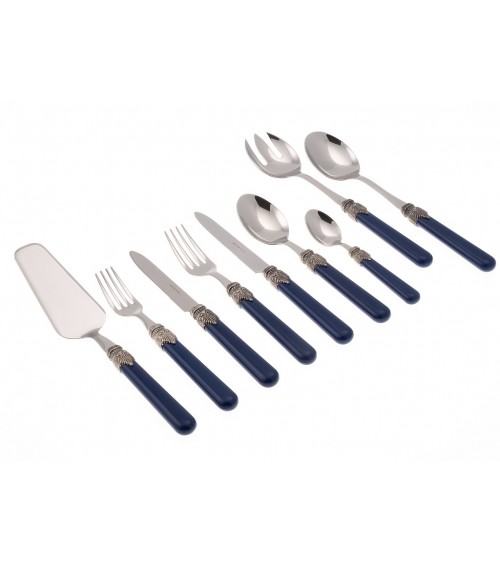 Rivadossi : Classic Set 75 Pz - Posate Shabby / Country - blu