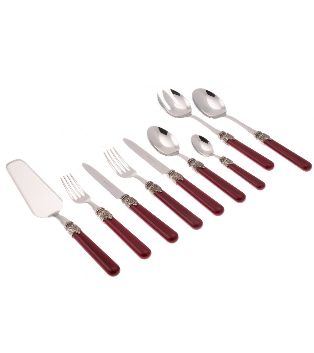 Rivadossi : Classic Set 75 Pz - Posate Shabby / Country - bordeaux