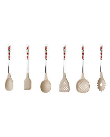 Set mit 6 Rosen-Küchenutensilien – Neva Posateria - 