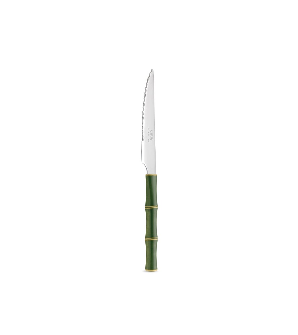 Couteau à Steak avec Manche Effet Bambou - Neva Posateria Creativa - 