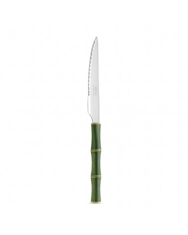Coltello da Bistecca con Manico Effetto Bamboo - Neva Posateria Creativa - 