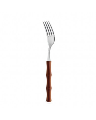 Set of 18 Fruit Cutlery with Bamboo Effect Handle - Neva Posateria Creativa -