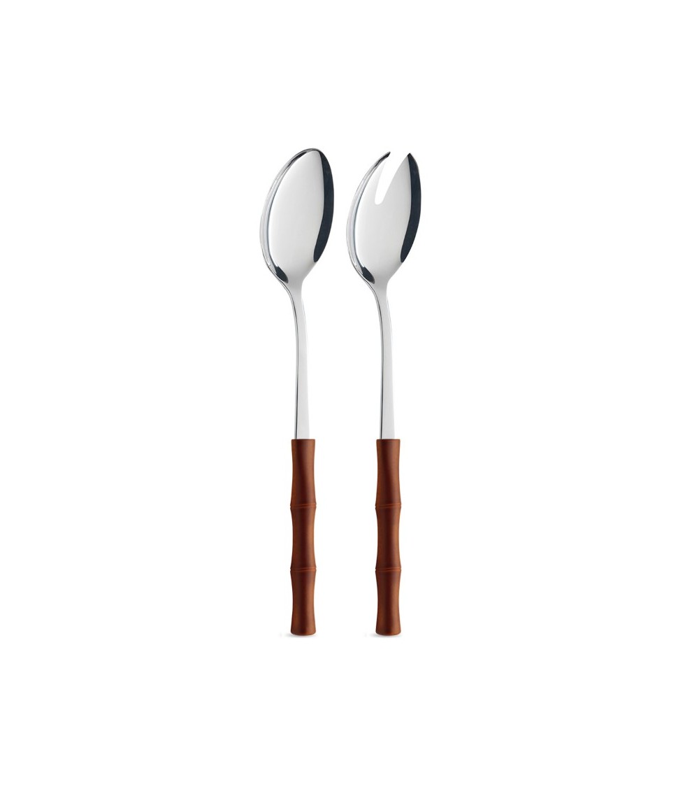 Paire De Salades Avec Manche Effet Bambou - Neva Creative Cutlery -