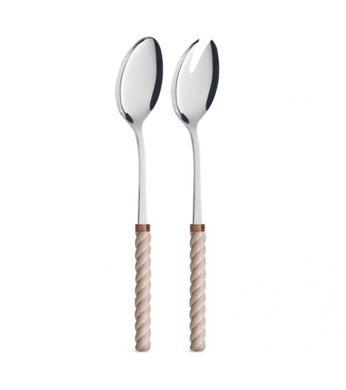 Paire de Salades avec Manche Effet Corde - Couverts Neva Creativa - 