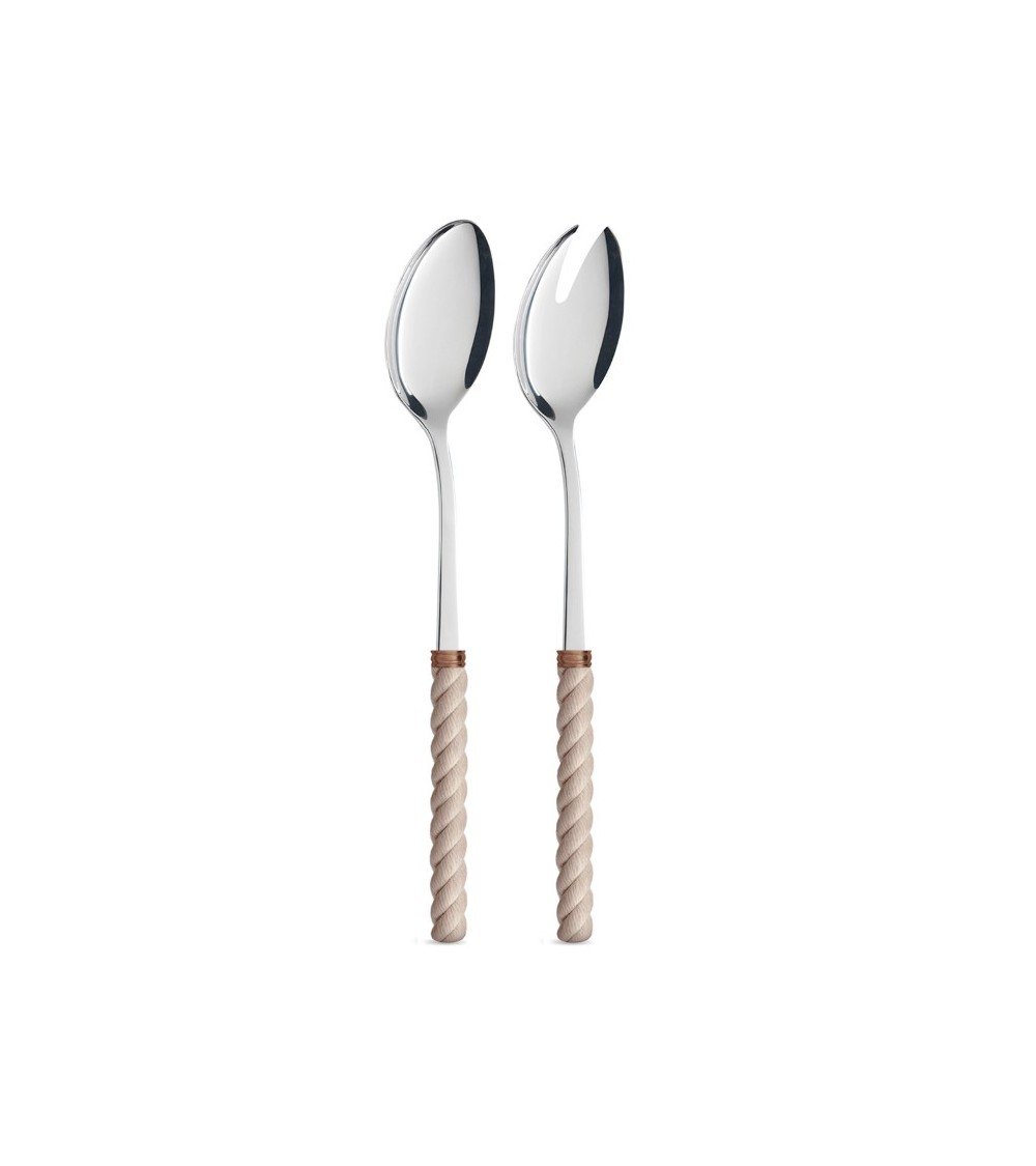 Paire de Salades avec Manche Effet Corde - Couverts Neva Creativa - 