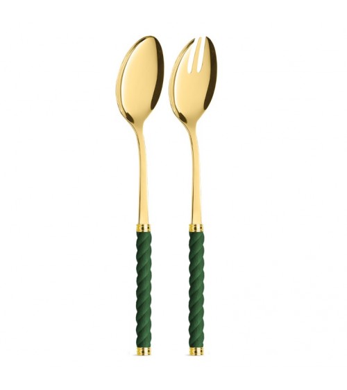 Paire de Salades avec Manche Effet Corde - Couverts Neva Creativa - 
