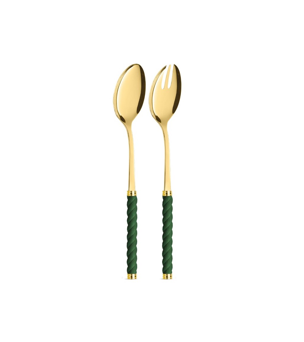 Paire de Salades avec Manche Effet Corde - Couverts Neva Creativa - 