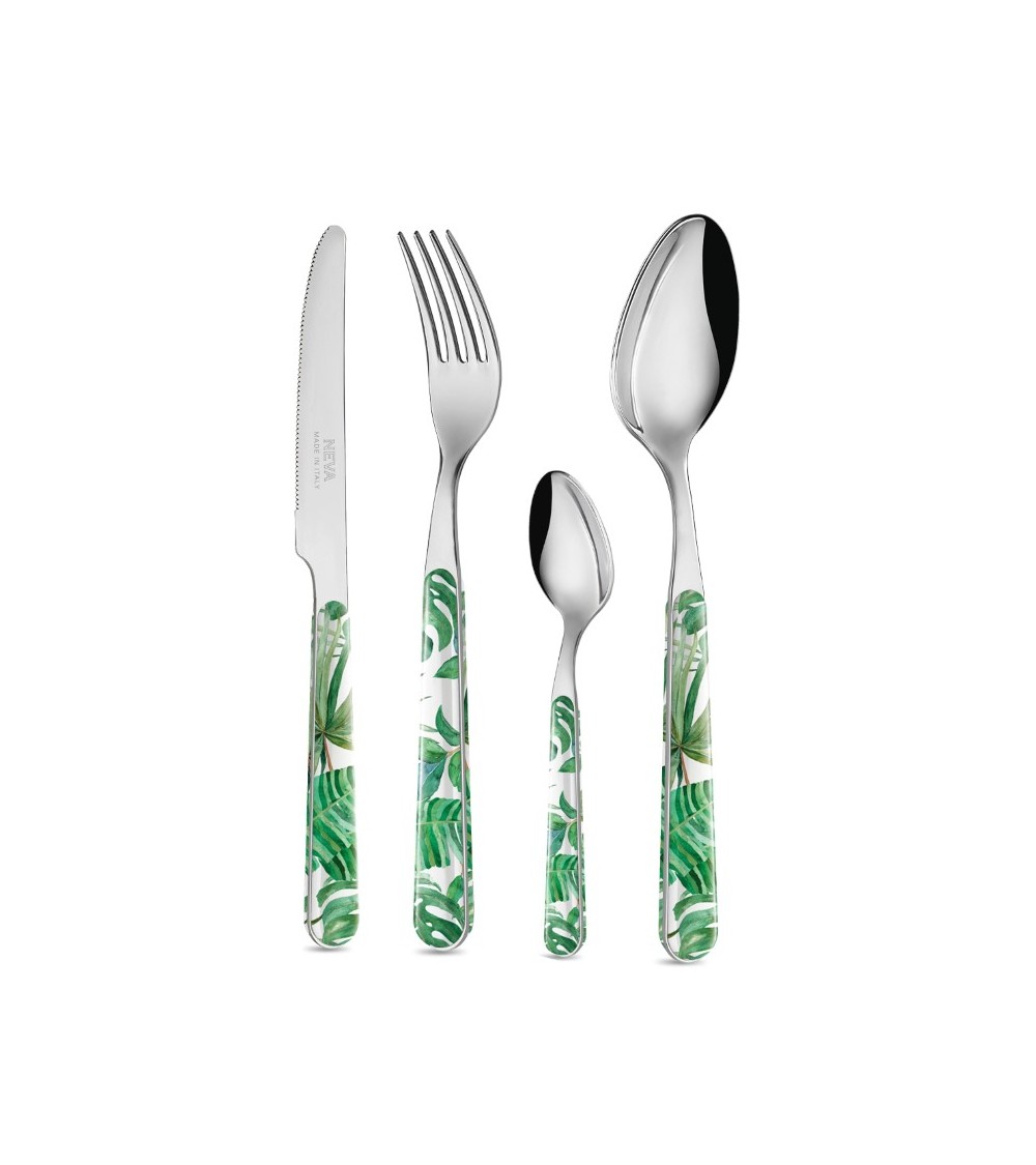 Jungle Leaf Cutlery Service 24 Pieces - Neva Posateria Creativa -  - 
