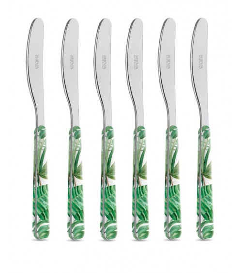 Set mit 6 Dschungelblatt-Butterstreuern – Neva Posateria Creativa - 