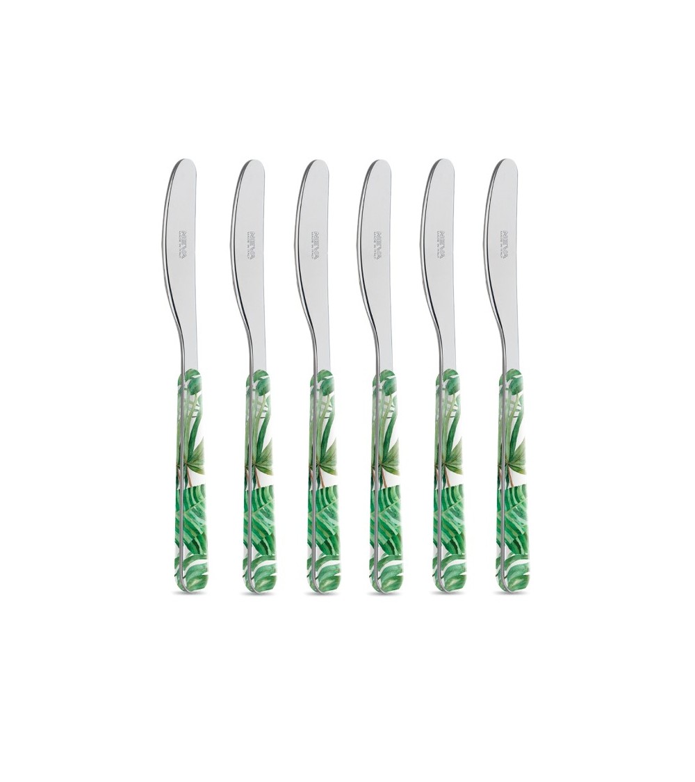 Lot de 6 épandeurs de beurre Jungle Leaf - Neva Posateria Creativa - 