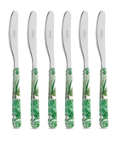 Set of 6 Jungle Leaf Butter Spreaders - Neva Posateria Creativa -  - 