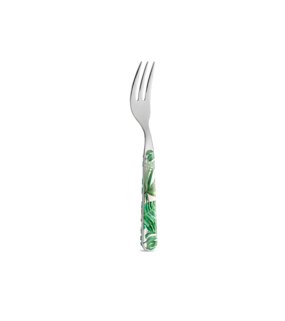 Fourchette sucrée feuille de jungle - Neva Posateria Creativa - 