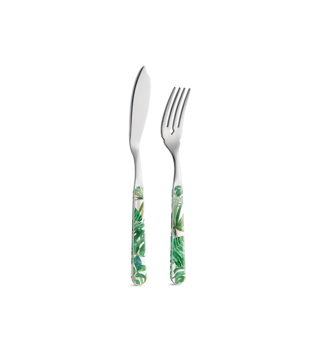 Jungle Leaf Fish Set 12-teilig - Neva Creative Cutlery -