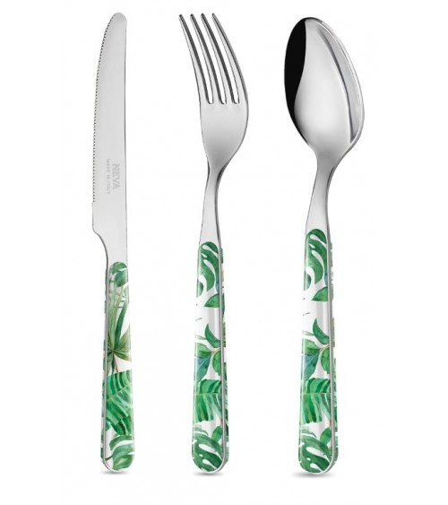 Set 18 Pezzi Frutta Jungle Leaf - Neva Posateria Creativa - 