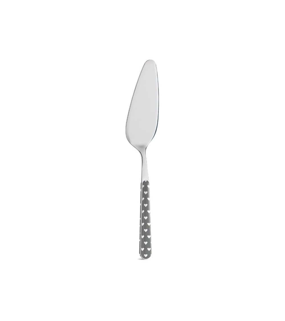 Cake server with little hearts decoration - Neva Posateria Creativa - grey