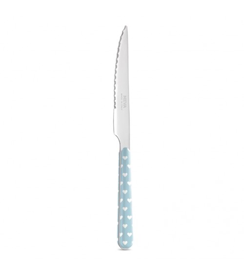 Coltello da Bistecca con Decoro Cuoricini- Neva Posateria Creativa - 
