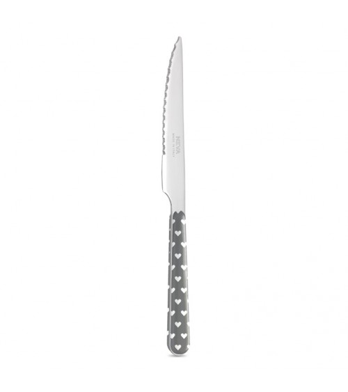 Coltello da Bistecca con Decoro Cuoricini- Neva Posateria Creativa - 