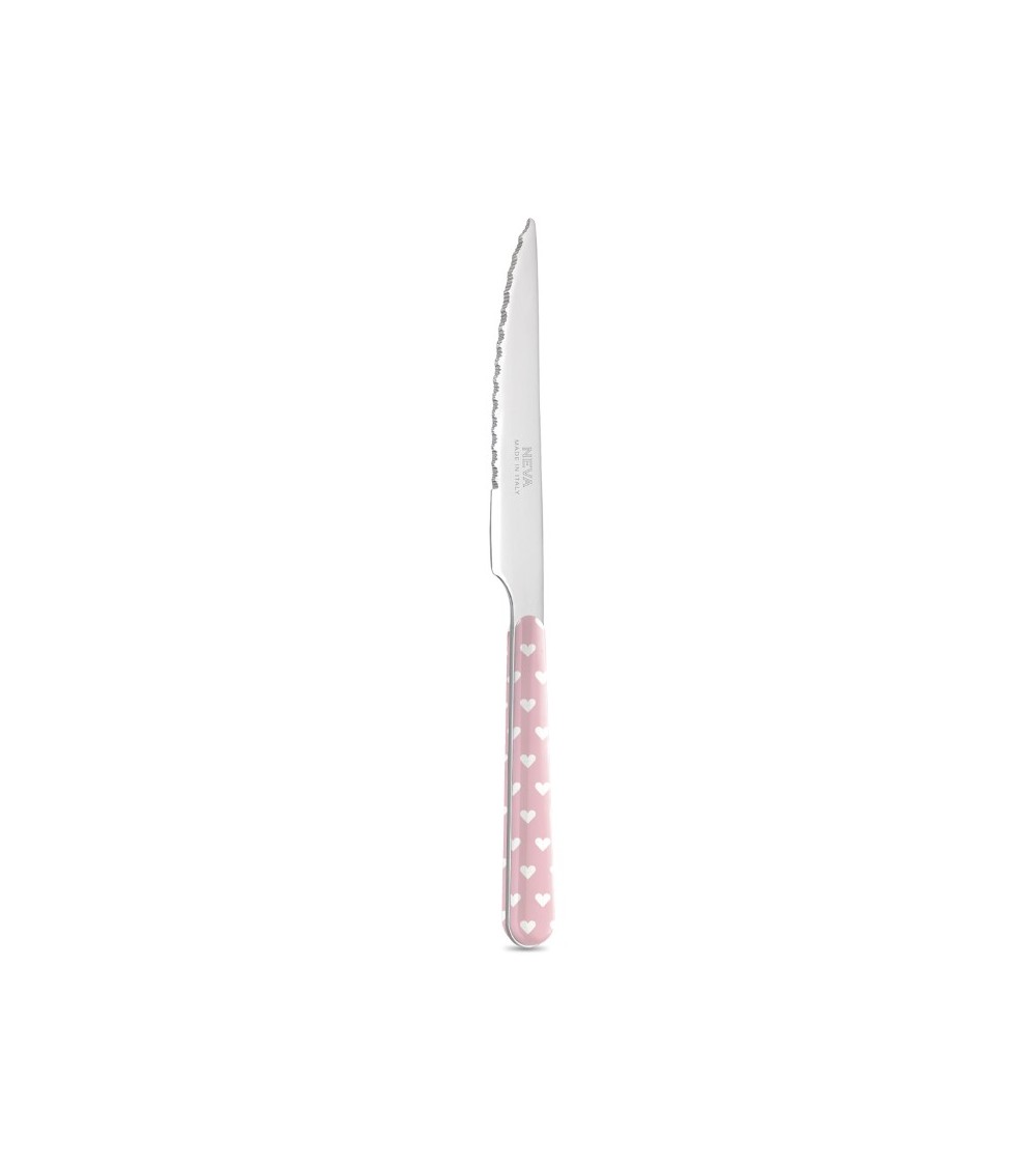 Couteau à Steak avec Décoration Coeurs - Neva Posateria Creativa -