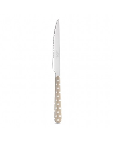 Coltello da Bistecca con Decoro Cuoricini- Neva Posateria Creativa - 