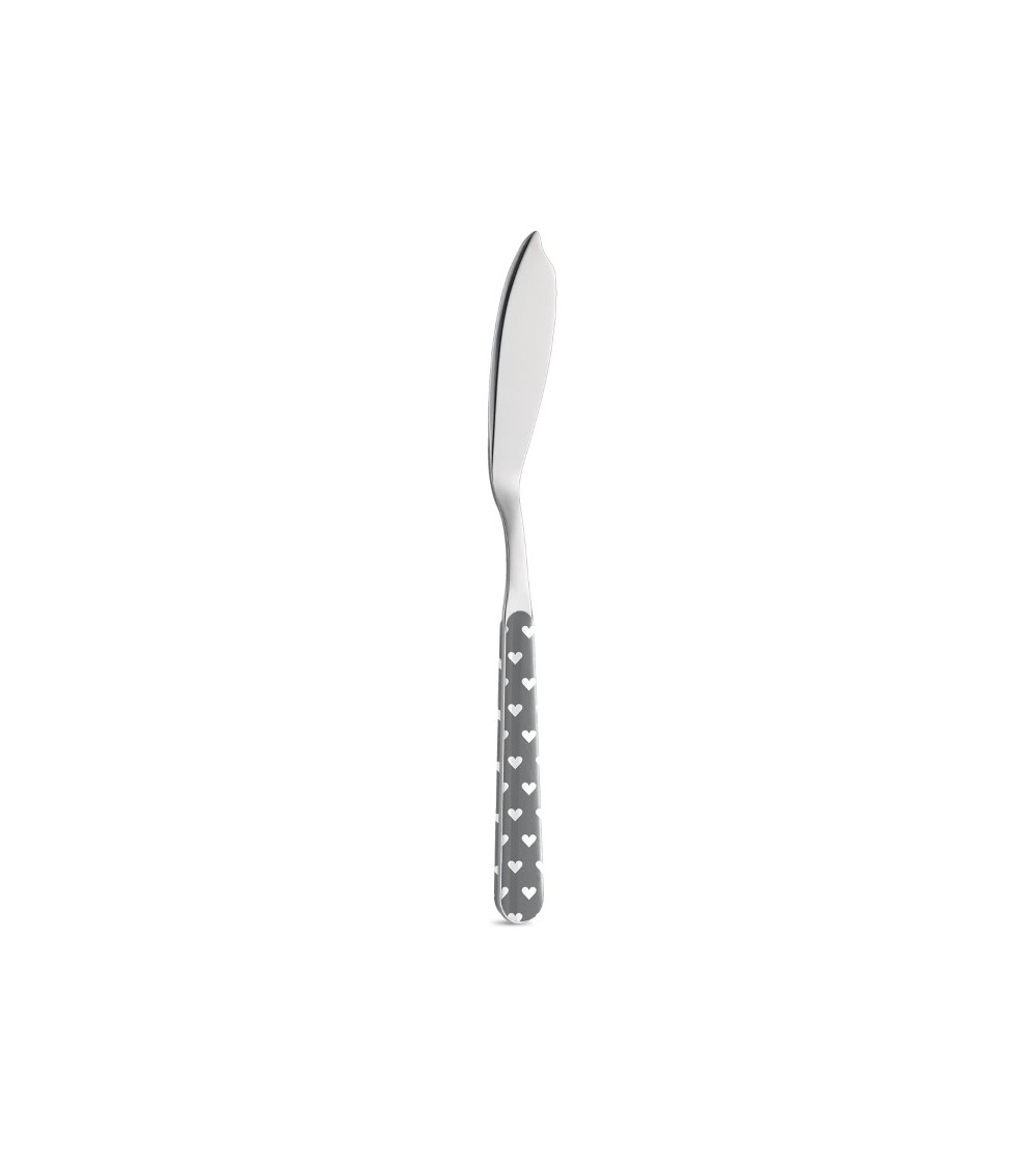 Set 12 Pezzi Pesce con Decoro Cuoricini - Neva Posateria Creativa - 