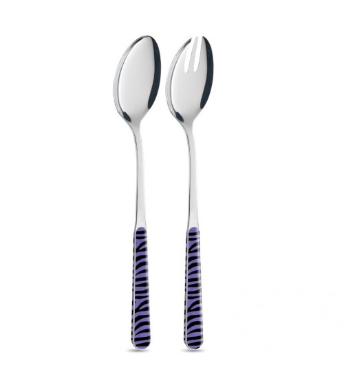 Paire de Salades avec Décoration Animalier Zèbre - Neva Creative Cutlery - 