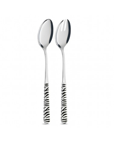Paire de Salades avec Décoration Animalier Zèbre - Neva Creative Cutlery - 