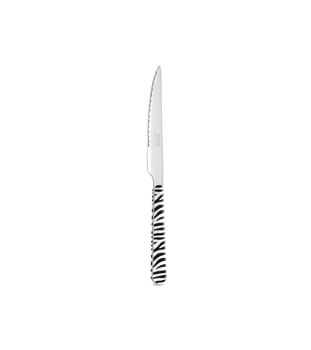 Couteau à Steak Animalier Zèbre - Neva Posateria Creativa - 