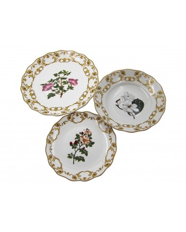 Flora Danica - Servizio di Piatti 18 Pz Porcellana Made in Italy - Royal Family Sheffield - 