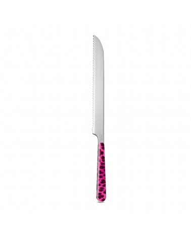 Rosa und schwarzes Kuchenmesser mit Tiermotiv - Neva Posateria Creativa