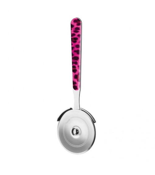 Animalier Pizza Wheel Pink and Black Leopard Print - Neva Posateria Creativa