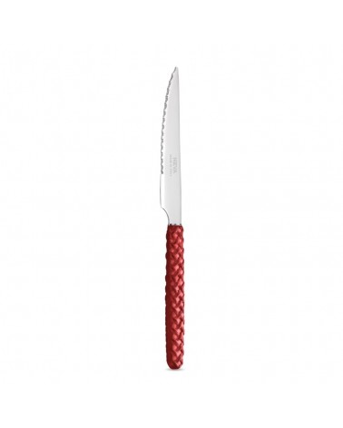 Coltello da Bistecca Intreccio  rosso - Neva Posateria Creativa