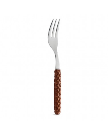 Sweet Fork Intreccio cuir marron - Neva Posateria Creativa