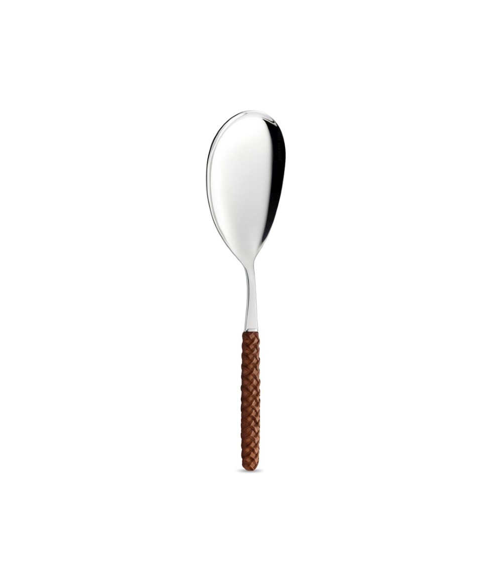 Pelle à riz cuir Intreccio marron - Neva Posateria Creativa