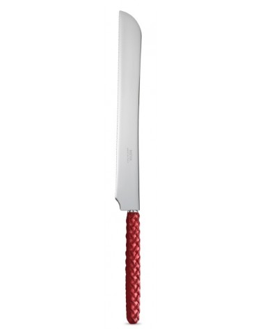 Couteau à Gâteau Intreccio Rouge - Neva Posateria Creativa