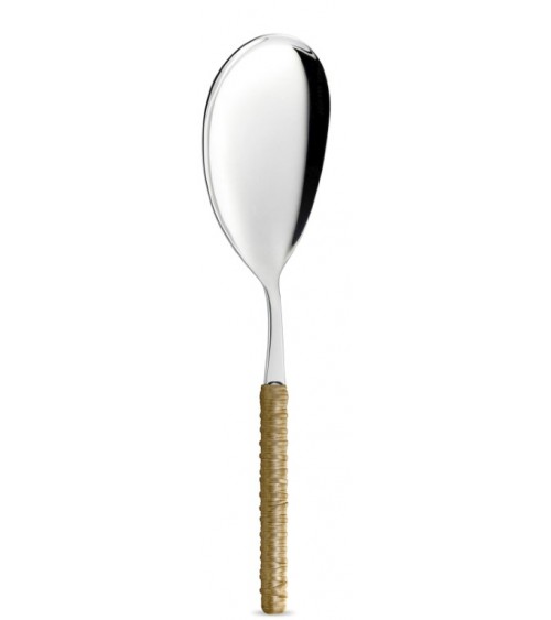 Pelle à riz avec décoration en rotin beige - Neva Posateria