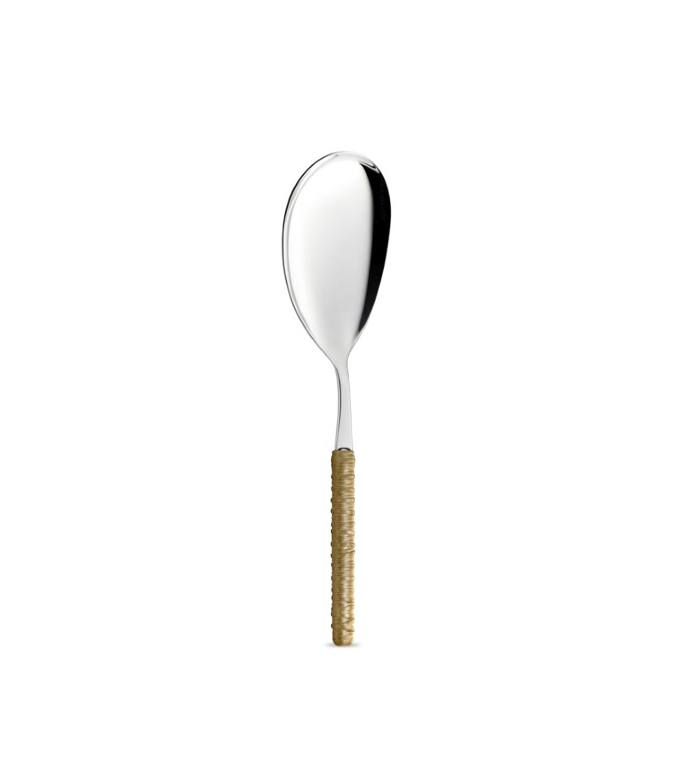 Rice Shovel with beige Rattan Decoration - Neva Posateria