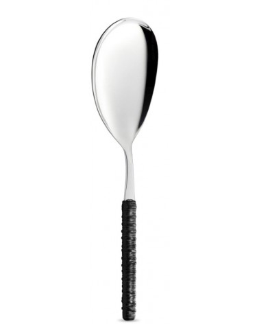 Pelle à riz avec décoration en rotin noir - Neva Posateria
