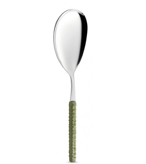 Rice shovel with sage green rattan decoration - Neva Posateria