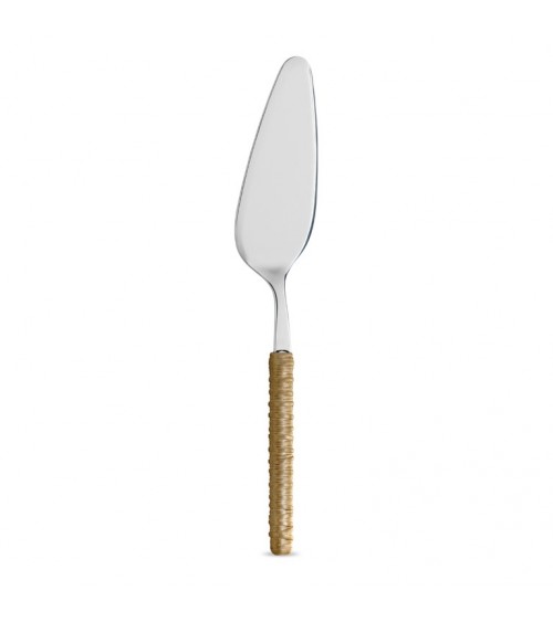 Pelle à gâteau avec décoration en rotin beige - Neva Posateria
