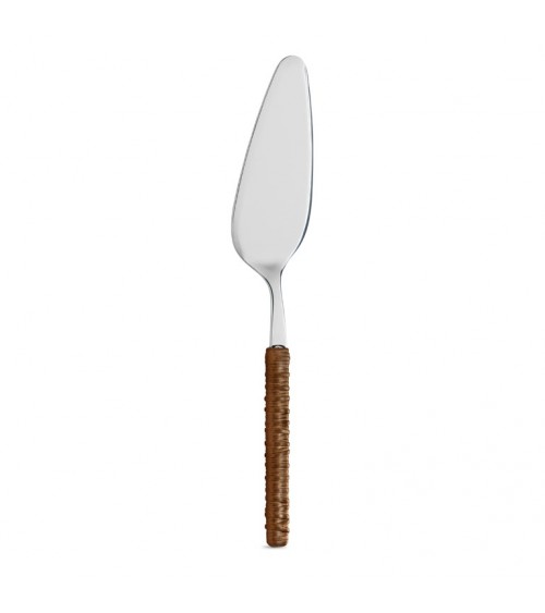 Tortenheber mit brauner Rattan-Dekoration aus Leder – Neva Posateria