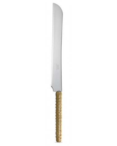 Kuchenmesser mit beigem Rattandekor - Neva Posateria
