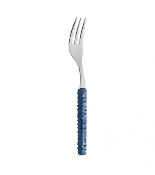 Sweet Fork with Blue Rattan Decoration - Neva Posateria