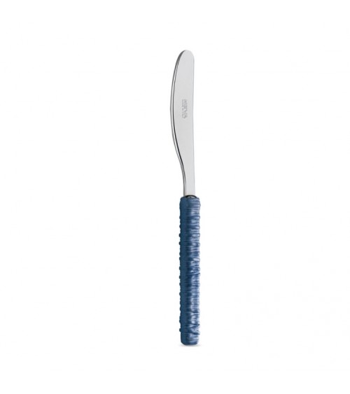 Butter spreader with blue Rattan decoration - Neva Posateria
