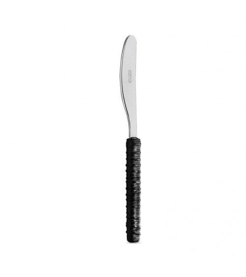 Butter spreader with black Rattan decoration - Neva Posateria
