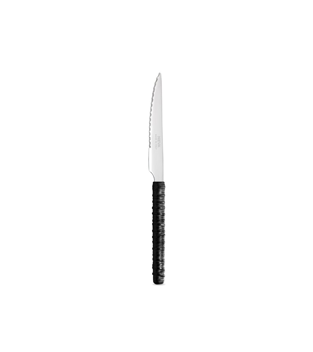 Steakmesser mit schwarzem Rattandekor - Neva Posateria