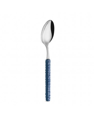 Set 18 Pezzi Frutta con Decoro Rattan cucchiaio  blu - Neva Posateria